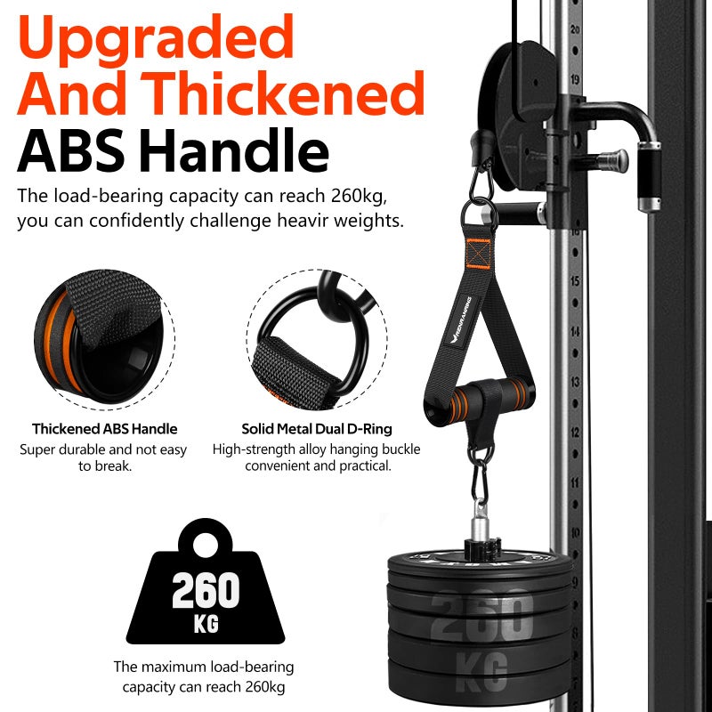RENRANRING Gym Exercise Handles, Replacement Handle Attachments for Cable Machine Pulleys, Resistance Band and Strength Trainer, Pull Down Workout Accessories, Home Gym Add On Equipment - Image 3